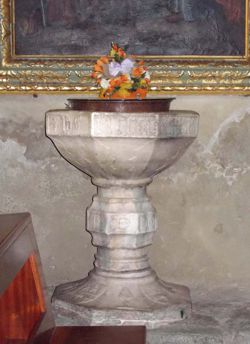 Fonte battesimale della Parrocchiale di Santa Margherita a Casteldelfino