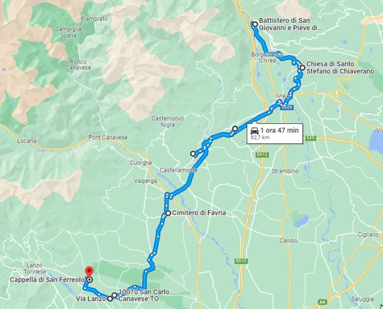 Cartina itinerario del mese