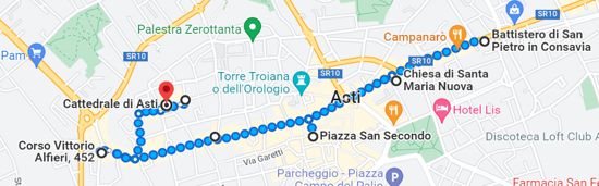 Cartina itinerario del mese