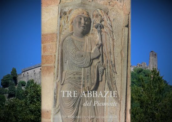 Copertina del volume Tre Abbazie del Piemonte sullo sfondo della Sacra di San Michele - Sant'Ambrogio di Torino (TO)
