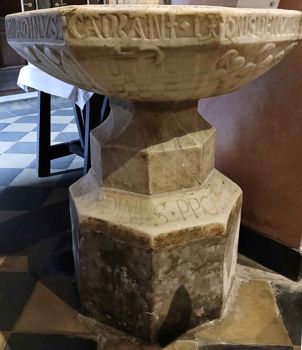 Fonte battesimale - Parrocchiale di Santa Maria Assunta  - Bricherasio (TO)