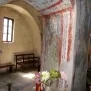 --Presbiterio, parete destra, Sud, adito sulla navata minore lato Ovest, Santa