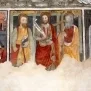 --Prima campata Sud, fondo, san Simone, san Giovanni Battista, sant'Andrea
