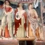 --Abside, fascia bassa, 4 santi e Madonna del Latte su piedritto destra dell'arco trionfale
