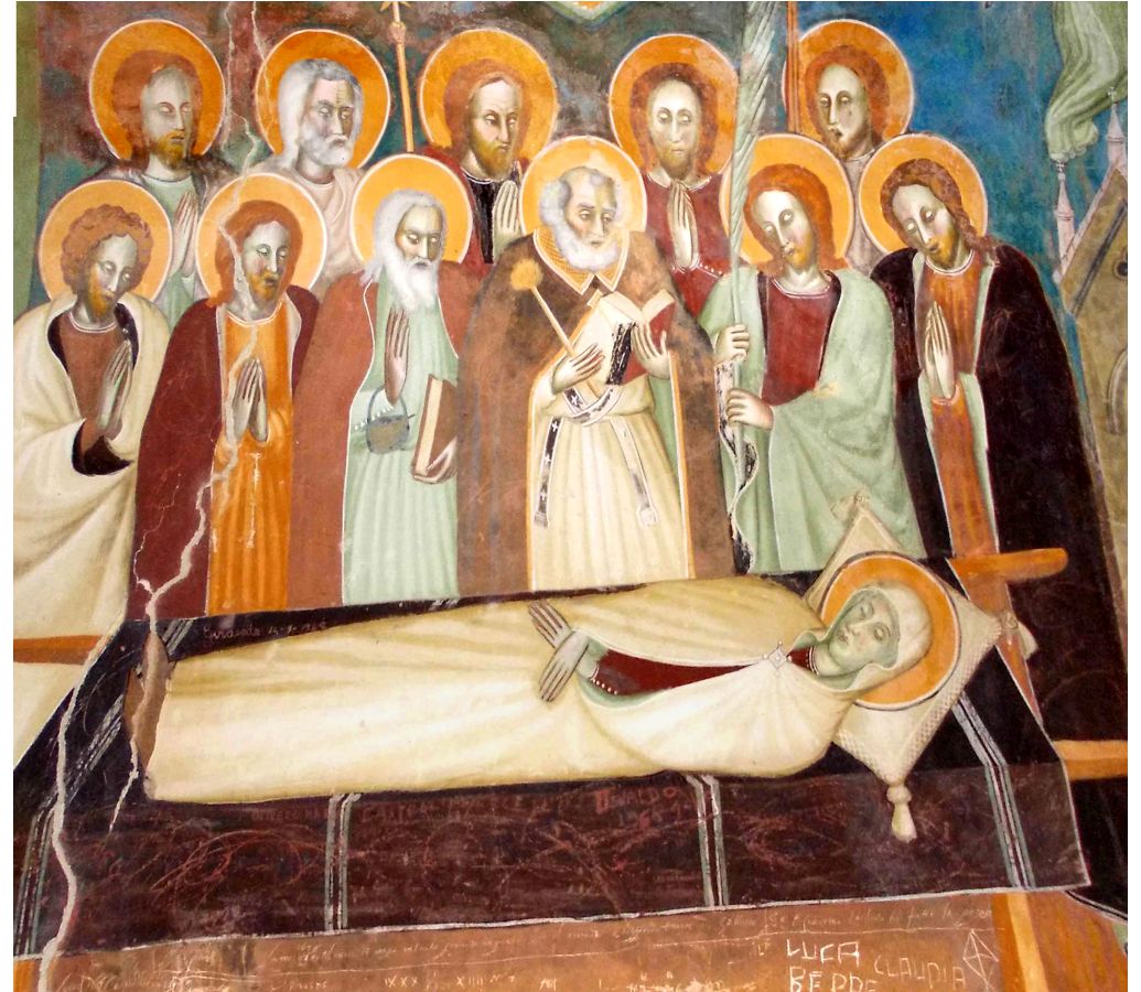 figura della Dormitio Virginis - Stroppo (CN) - San Peyre