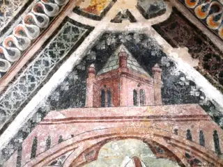 Particolare della volta - Cappella di San Pietro a MacraFrazione Camoglieres