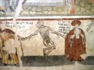 Velario con danza macabra - Cappella di San Pietro a MacraFrazione Camoglieres