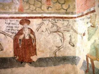 Velario con danza macabra - Cappella di San Pietro a MacraFrazione Camoglieres