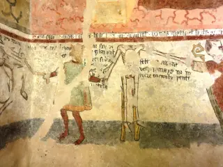 Velario con danza macabra - Cappella di San Pietro a MacraFrazione Camoglieres