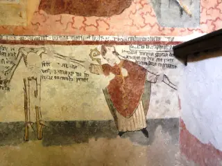 Velario con danza macabra - Cappella di San Pietro a MacraFrazione Camoglieres