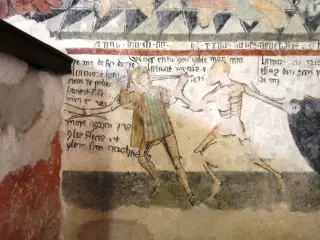 Velario con danza macabra - Cappella di San Pietro a MacraFrazione Camoglieres