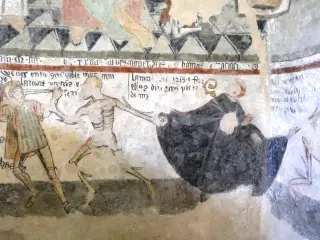 Velario con danza macabra - Cappella di San Pietro a MacraFrazione Camoglieres