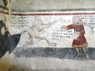 Velario con danza macabra - Cappella di San Pietro a MacraFrazione Camoglieres