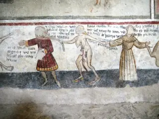 Velario con danza macabra - Cappella di San Pietro a MacraFrazione Camoglieres