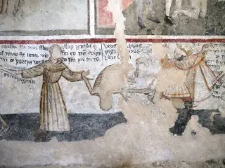 Velario con danza macabra - Cappella di San Pietro a MacraFrazione Camoglieres