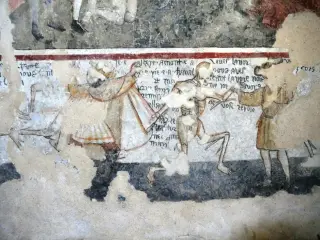 Velario con danza macabra - Cappella di San Pietro a MacraFrazione Camoglieres