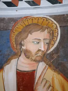 Apostolo dettaglio - Cappella o Chiesa di San Salvatore a Macra