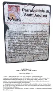 Pannello illustrativo con trascrizione - Parrocchiale di Sant'Andrea a Martiniana Po