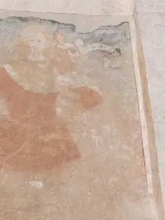 San Cristoforo dettaglio - Chiesa di Sant'Eusebio a MelleFrazione Santeusebio