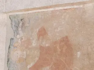 San Cristoforo dettaglio - Chiesa di Sant'Eusebio a MelleFrazione Santeusebio