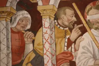 Particolare affreschi - Chiesa-oratorio della Santissima Trinità a Momo