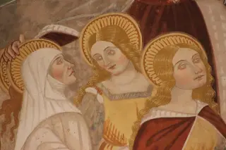 Particolare affreschi - Chiesa-oratorio della Santissima Trinità a Momo