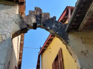 Resti del portale, dettaglio - Resti Del Monastero di San Pietro a Monastero di VascoFrazione Roapiana