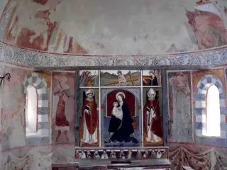 Altare, pala o polittico o retablo, a fresco su muratura - Cappella di San Bernolfo a Mondovì