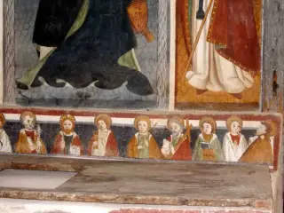 Pala, predella - XII Apostoli, dettaglio - Cappella di San Bernolfo a Mondovì