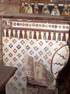 Paliotto a fresco, lato sinistro - Cappella di San Bernolfo a Mondovì