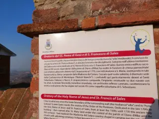 Pannello illustrativo - Chiesa dei Battuti a Montelupo Albese