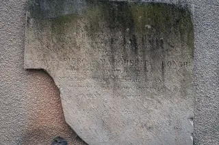 Lapide - Chiesa di San Michele alle Verzole a Borgomanero