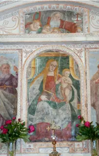 Madonna col Bambino - Chiesa di Santa Maria Assunta di Caristo a BorgomaneroFrazione Santa Cristina