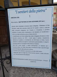 Pannello illustrativo - Battistero di San Giovanni a Omegna