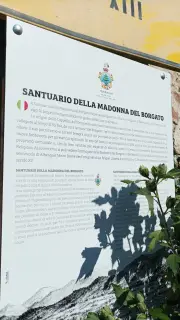 Pannello illustrativo - Chiesa della Madonna dei Boschi a Peveragno
