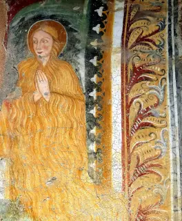 Affresco Maddalena - Cappella di San Rocco da Val a Peveragno