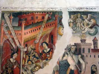 Affresco dettaglio - Chiesa di San Giovanni Battista o Madonna del Carmine a Piasco