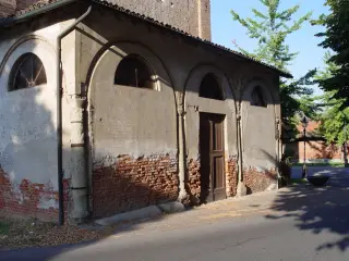 Portico tamponato - Chiesa delle Ghiare o della Ghiaia o di San Sebastiano a Pozzolo Formigaro