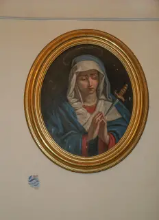 Madonna Addolorata e saggio stratigrafico - Chiesa di Santa Maria a RoasioFrazione Santa Maria