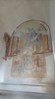 Affresco del battesimo - Battistero di San Ponso a San Ponso