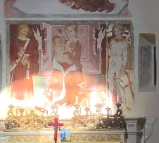 Madonna col Bambino - Santuario della Madonna delle Grazie a MombarcaroFrazione San Luigi
