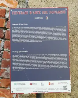Pannello descrittivo - Resti della Chiesa di San Grato a Sizzano