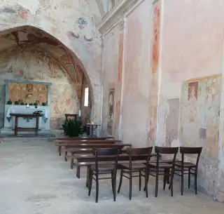 Affreschi parete laterale - Oratorio della Madonna della Neve o di Santa Maria della Neve a SunoFrazione Baraggia