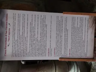 Pannello illustrativo - Parrocchiale di San Giovanni Battista a Vico Canavese