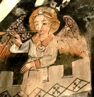 Affreschi - Particolare - Cappella della Madonna della Piana o della Neve a San Michele MondovìFrazione Pian della Gatta