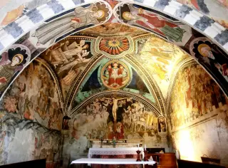 Interno - Affreschi abside - Cappella della Madonna della Piana o della Neve a San Michele MondovìFrazione Pian della Gatta
