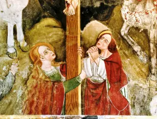 Affreschi - Particolare - Cappella della Madonna della Piana o della Neve a San Michele MondovìFrazione Pian della Gatta