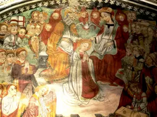 Affreschi - Particolare - Cappella della Madonna della Piana o della Neve a San Michele MondovìFrazione Pian della Gatta