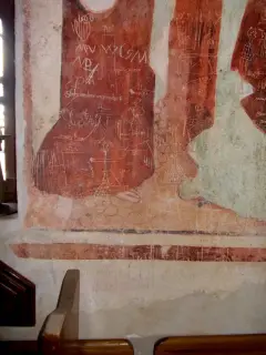 San Bartolomeo, graffiti - Cappella di San Bernardo di Clairvaux o delle Forche a MondovìFrazione Ferrone