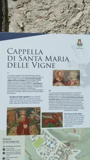 Pannello illustrativo - Cappella di Santa Maria o Madonna delle Vigne a MondovìFrazione Carassone